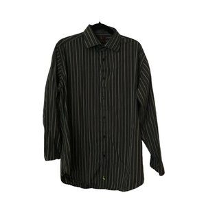 TAILORBYRD Mens Multi Color Striped Long Sleeve Shirt Size XL Contrasting Cuffs